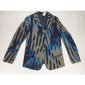 Robert Cavalli Just Cavalli Abstract Pattern Notch Blazer Suit Jacket Womens 40